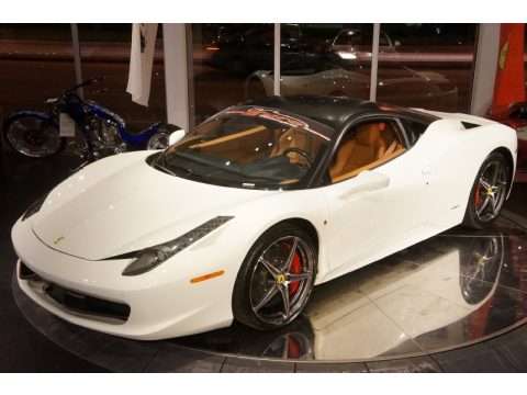 Bianco Avus (White) Ferrari 458 Italia.  Click to enlarge.